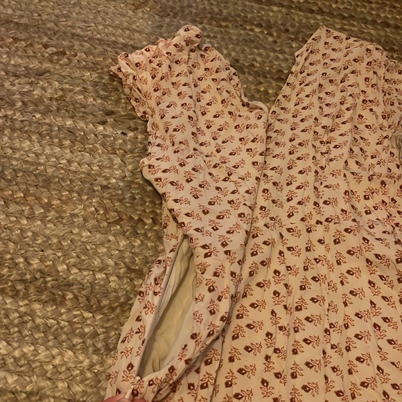 Free People pink, cream and floral boho long maxi  dress 🌺 🥀 🌸 - Picture 6 of 8